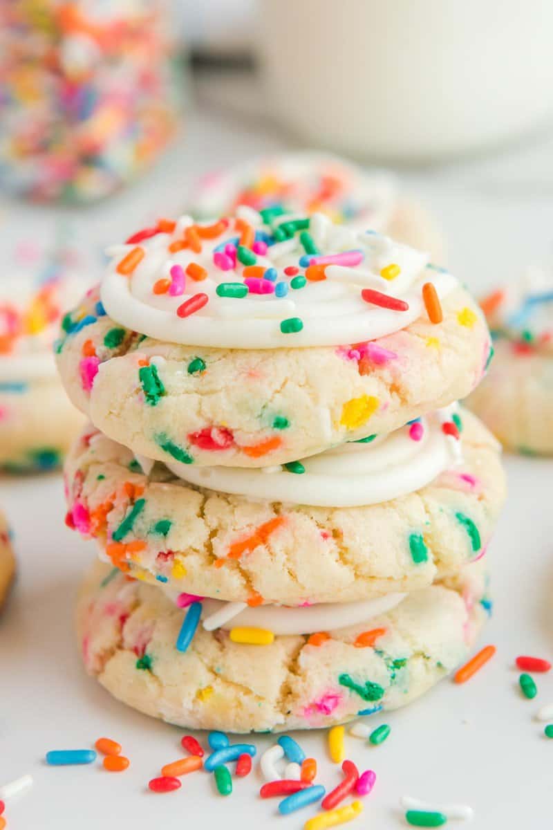 Crumbl Birthday Cake Cookies